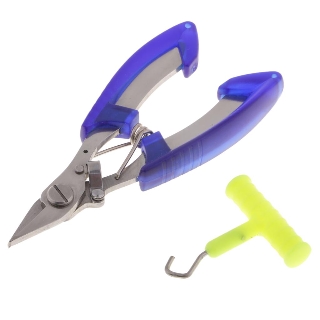 Fishing Hook Sharpener - 多機能プライヤー 釣り用ハサミ 海水用カッター 魚針外しツール 結び目締め具
